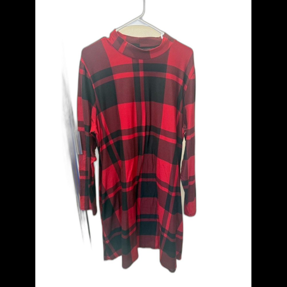 Maurice’s Red and Black Plaid Dress 2X